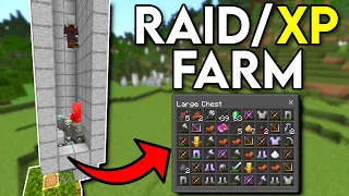 Best EASY AFK Raid Farm For Minecraft 1.19! Minecraft Bedrock