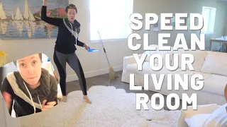Speed Clean Your Living Room | SPEED CLEANING FOR BUSY MOMS | ROSE KELLY