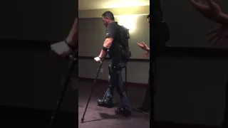 Demo: The Ekso GT, a robotic exoskeleton for paraplegics and stroke patients