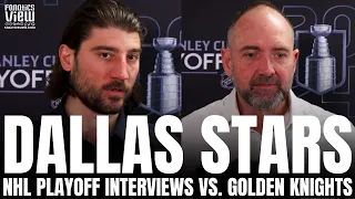 Chris Tanev & Peter DeBoer Discuss Elite Competition Level in Dallas Stars vs. Golden Knights Series