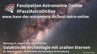 Galaktische Archäologie mit uralten Sternen - Anke Arentsen bei #FasziAstroOnline