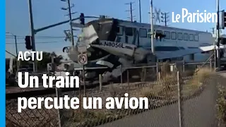 Un train percute de plein fouet un avion, le pilote sauvé in extremis