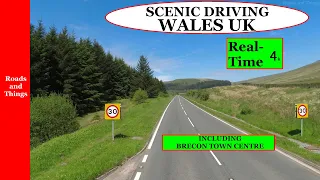 Across the BRECON BEACONS on a fabulous Sunny Day, Real-time drive video.