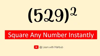 Square Any Number Instantly | Math Calculation Hack