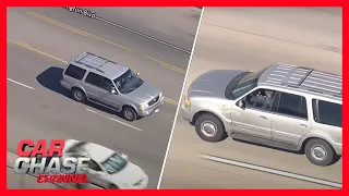 Police chases SUV driver in high-speed pursuit through Los Angeles area | Car Chase Channel