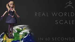 How to set REAL WORLD SCALE in ZBRUSH - 60 Second Tutorial