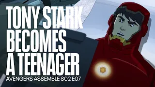 Tony Stark becomes a teenager with the Time Stone | Avengers Assemble