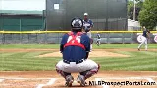 Marcus Stroman, RHP, Blue Jays, warming up on the mound in Erie, PA