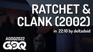 Ratchet & Clank (2002) by deltadoid in 22:10 - AGDQ 2022 Online