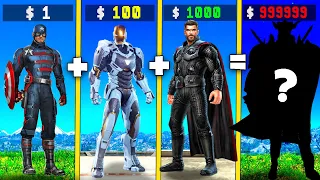 Fusing IRONMAN CAPTAIN AMERICA and THOR into GOD SUPERHERO in GTA 5!