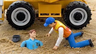 Find and rescue excavator trucks and police cars | Funny stories police car | BIBO TOYS