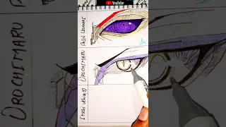 [Drawing Orochimaru eye 👁️ tutorial ]#naruto #orochimaru #arttutorial #shorts