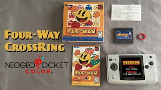 PAC-MAN on Neogeo Pocket Color has a unique accessory, the Four-Way CrossRing #NGPC #PacMan
