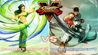 D3adEye_Artistz (Laura) vs WatchMeWorkRyu (Ryu) Ranked Match Set (Street Fighter 5 Champion Edition)