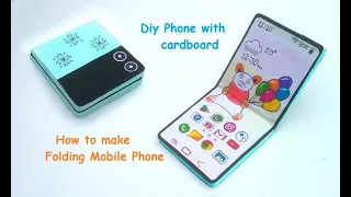 how to make folding mobile phone with cardboard | diy paper phone