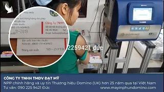 Máy tách tem nhãn |Băng tải tách nhãn kết hợp máy in phun date tự động |Máy in Domino |LH:0902259421