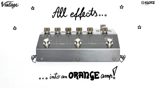 Boss GT-1000CORE Demo + Review | ALL EFFECTS into tube amp | Vintage Les Paul copy & Orange OR15 amp