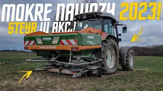 STEYR W BAGNIE  ✔ MOKRE NAWOZY 2023 ✔ STEYR 9095 MT & AMAZONE ✔ GOSPODARSTWO ROLNE WĘCŁAWIK ✔