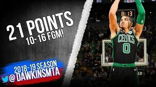 Jayson Tatum Full Highlights 2018 12 10 Celtics vs Pelicans   21 Pts 10 16 FGM!  FreeDawkins