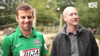 Matthew Taylor & Trampeltier Taylor bei der Taufe im allwetterzoo Münster