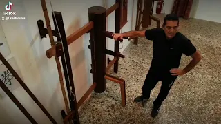 Wing chun - wooden dummy training.