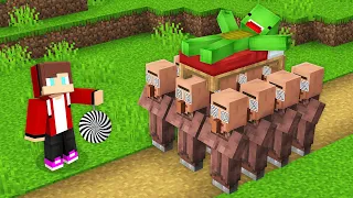 How JJ and Mikey HYPNOTIZED Villagers in Minecraft (Maizen)