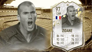 FIFA 22: ZINEDINE ZIDANE 97 PRIME ICON MOMENT PLAYER REVIEW I FIFA 22 ULTIMATE TEAM