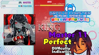 [Groove Coaster Wai Wai Party!!!!] King (Master 11) Perfect - Difficulty Indicators