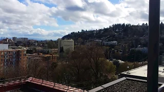 Portland Timbers from my apt roof top. Timbers Army is facing the building.