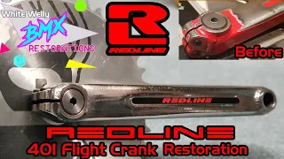 Redline BMX Flight Cranks restoration #restoration #redline #401 #cranks  #polishing #nickelplate