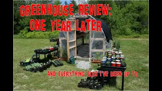 DIY Cattle Panel Greenhouse Review:  One Year Later