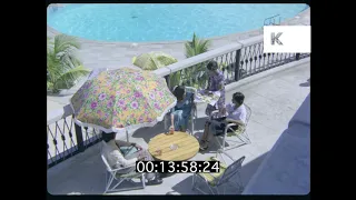 1980 Luxury Hotel, British Tourists, Mauritius, HD from 35mm