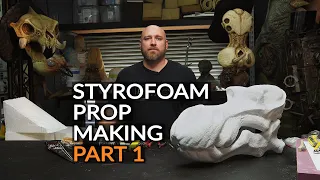 Styrofoam Prop Making Part 1: Designing, Carving & Texturing - PREVIEW