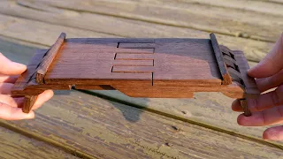 DIY miniature the combination of a Luban table chiseled with a piece of wood（微型將軍案制作）【 #61】