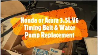 2005 - 2010 Honda Odyssey Timing Belt & Water Pump Replacement - Honda/Acura 3.5L V6 - Long Video