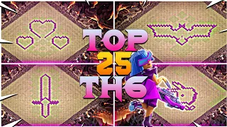 TOP 25 TH6 FUNNY/TROLL BASES WITH DIRECT LINKS|COC|KING WARRIORS