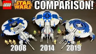 LEGO Star Wars Droid Gunship Comparison! (7678, 75042, 75233 | 2008, 2014, 2019)