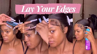 DIY Fake Edges / Baby Hair Tutorial! Curl Pre Plucked Lace Frontal Wig | #ULAHAIR