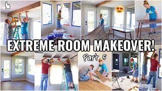 COMPLETE ROOM MAKEOVER!!😍 EXTREME OFFICE TRANSFORMATION Part 5 | OUR ARIZONA FIXER UPPER