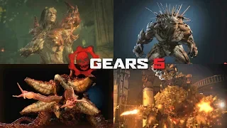 Gears of War 5 - All Boss Battles (Xbox One X)