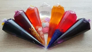 Making Slime Piping Bags - Satisfying Crunchy Slime #30