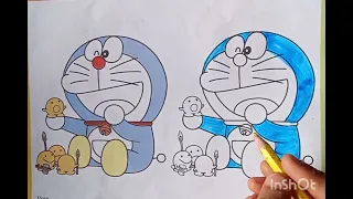how to draw Doraemon #easy #cute #viral #trending #doraemon