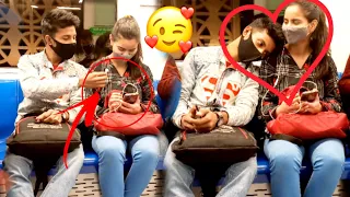 Sharing Earphones🎧 With Strangers In The Metro Prank ll sk pranky tv