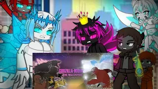 Kaijus react Godzilla x Kong The New Empire in 2 minutes (gacha life 2) (apresentação de oc)