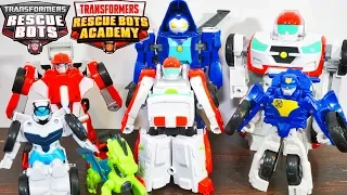 Transformers Rescue Bots Academy Optimus Prime Medix Saves New Autobos Flip Racers from Soundwave