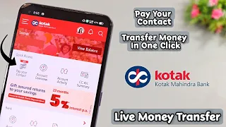 Pay Your Contact Kotak Mahindra Bank |Transfer Money In One Click|