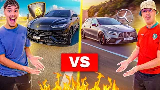 COURSE ENTRE FRÈRE ! URUS LAMBORGHINI VS A45 AMG !