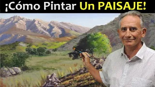 🎨 Cómo pintar un PAISAJE SIMPLE Con ÓLEO y lograr una OBRA DE ARTE ¡Impresionante! 😮