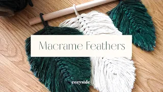 DIY Macrame Feathers Tutorial by Cozyside