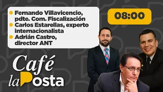 Café la Posta: Fernando Villavicencio, Carlos Estarellas y el director de la ANT